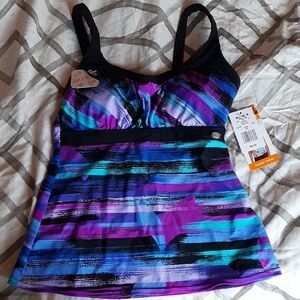 ZeroXposur Vibrant Striped Tankini